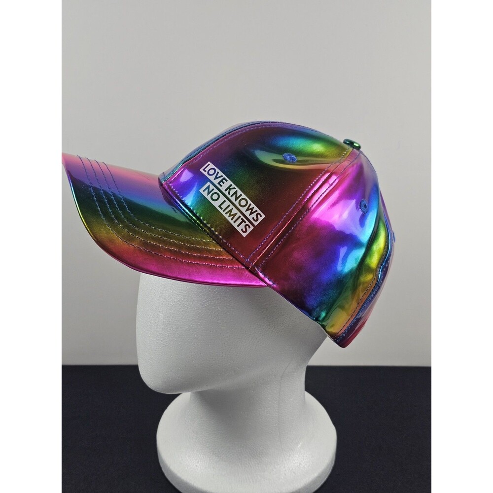 Love Wins Smirnoff Vodka Iridescent Metallic Rainbow Baseball Hat Pride Month